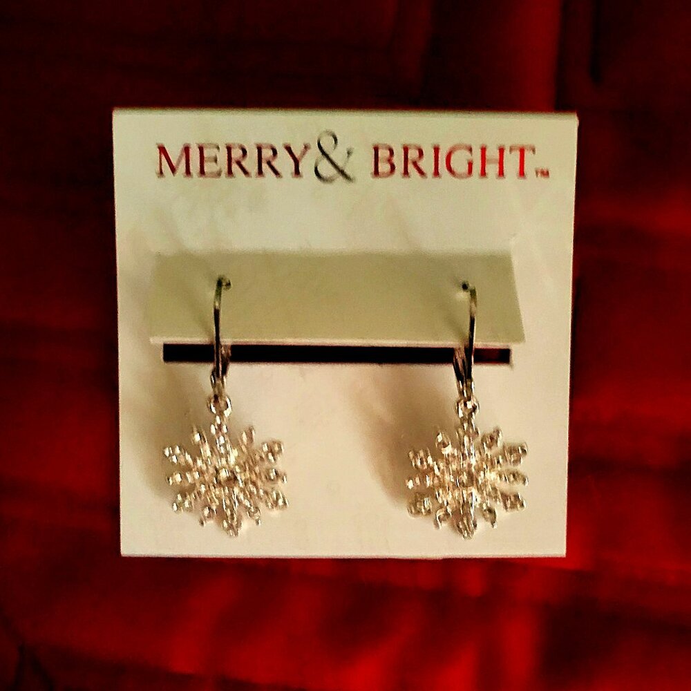 Swarovski Crystal Snowflake Earrings